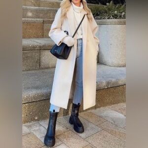 Suzy Shier Light Beige Long Coat